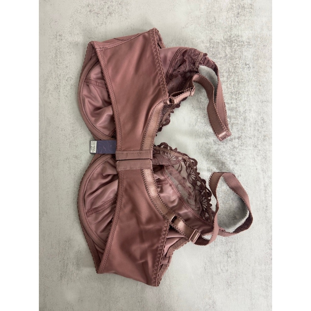 Alegro Lingerie Dreamweaver Underwire Plunge Bra Mocha 40H Lace - Picture 3 of 5